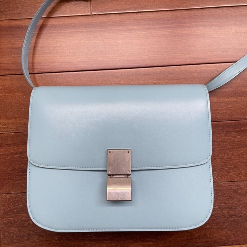 Celine Medium Box Bag in Light Blue